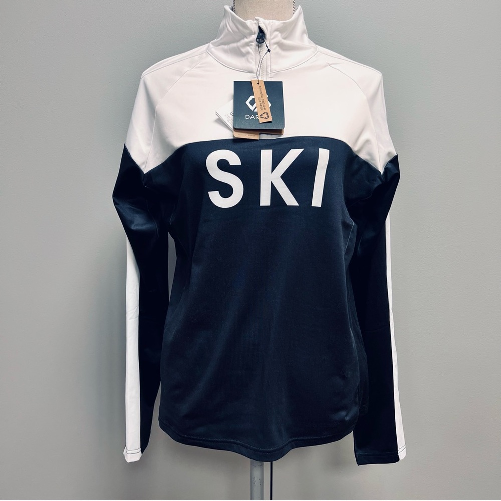 Dare2b Women's White and Black Quarter Zip Pullover UPF 50 ☀️ SKI Top XL